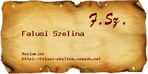 Falusi Szelina névjegykártya